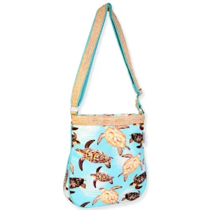 Turtle With Palm Leaves, Medium Crossbody | GH5441