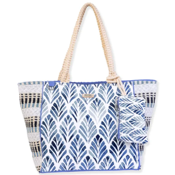 Watercolor Indigo, Shoulder Tote | SNS6770