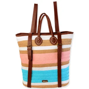 White, Paper Straw Backpack | CE6642 A