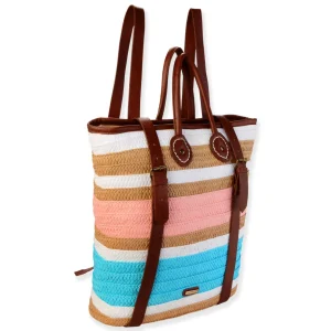 White, Paper Straw Backpack | CE6642 A