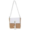 White, Paper Straw Crossbody | CE6712 A