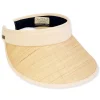 Women's Beige, Raffia /Polyester Visor, Brim 4.5" | Sun N Sand | HH3378 A