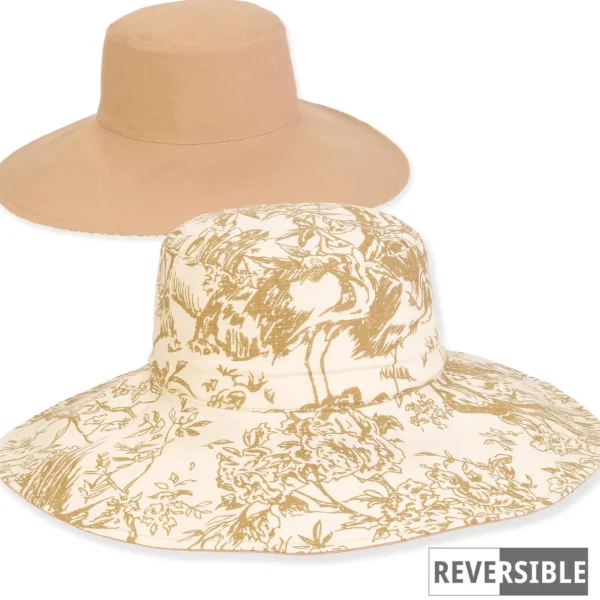 Women's Beige, Cotton Floppy, Brim 4.5" | Sun N Sand | HH3348 A