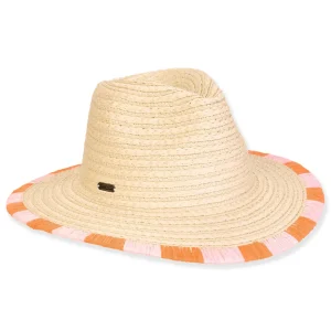Women's Beige, Paper Straw Safari, Brim 3" | Sun N Sand | HH3395 B