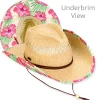 Women's Beige, Paper Straw Western, Brim 3.5" | Sun N Sand | HH3302 B