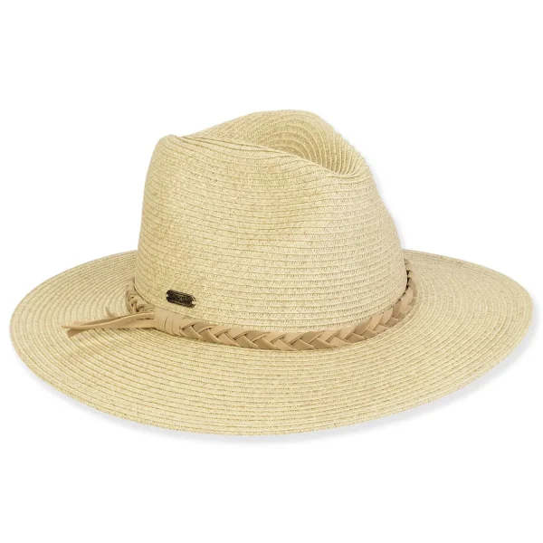 Women's Beige, Paperbraid Safari, Brim 3" | Sun N Sand | HH3267 A