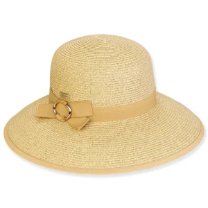 Women's Beige, Paperbraid Bucket, Brim 4" | Sun N Sand | HH3219 A