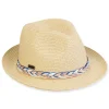 Women's Beige, Paperbraid Fedora, Brim 2" | Sun N Sand | HH3276 A