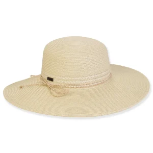 Women's Beige, Paperbraid Floppy, Brim 4" | Sun N Sand | HH3192 A