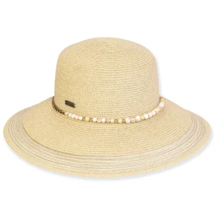 Women's Beige, Paperbraid Bucket, Brim 4" | Sun N Sand | HH3406 A