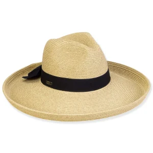 Women's Beige, Paperbraid Pinched Up Brim, Brim 4"+1" Up Turn | Sun N Sand | HH3213 B