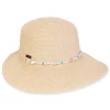 Women's Beige, Paperbraid Tapered, Brim 3.5"-2" | Sun N Sand | HH3274 B