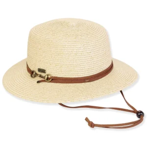 Women's Beige, Paperbraid Boater, Brim 3" | Sun N Sand | HH3266 A