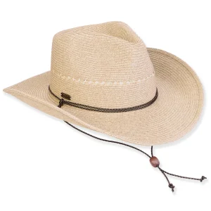 Women's Beige, Paperbraid Western, Brim 3.25" | Sun N Sand | HH3293