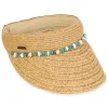 Women's Beige, Paperbraid Visor, Brim 3.25" | Sun N Sand | HH3405 B