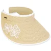 Women's Beige, Paperbraid Visor, Brim 4.75" | Sun N Sand | HH3318 A