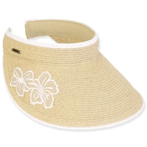 Women's Beige, Paperbraid Visor, Brim 4.75" | Sun N Sand | HH3318 A