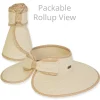 Women's Beige, Paperbraid Visor, Brim 4.5" | Sun N Sand | HH3327 A