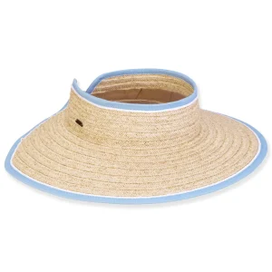 Women's Beige, Paperbraid Visor, Brim 4" | Sun N Sand | HH3329 A