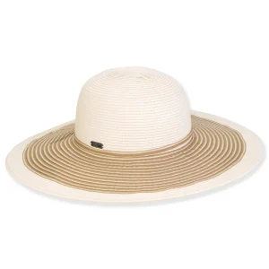 Women's Beige, Paperbraid/Ribbon Floppy, Brim 4.5" | Sun N Sand | HH3191 B