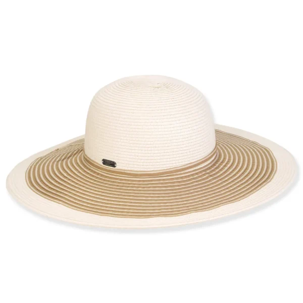 Women's Beige, Paperbraid/Ribbon Floppy, Brim 4.5" | Sun N Sand | HH3191 B