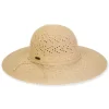Women's Beige, Polyester Floppy, Brim 4" | Sun N Sand | HH3342 B
