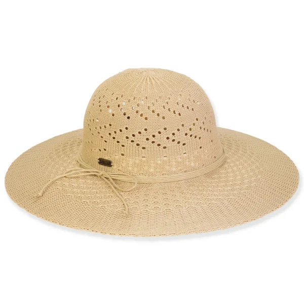 Women's Beige, Polyester Floppy, Brim 4" | Sun N Sand | HH3342 B