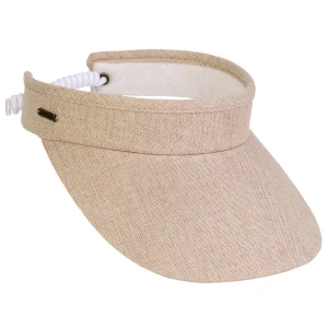 Women's Beige, Polyester Visor, Brim 3.5" | Sun N Sand | HH3404 B
