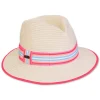 Women's Beige, Ribbon (Polyester) Fedora, Brim 2.5" | Sun N Sand | HH3355 B