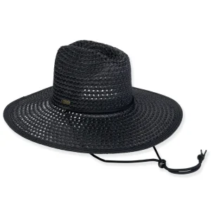 Women's Black, 65% Paper/35% Polyester Western, Brim 4" | Sun N Sand | HH3307 B