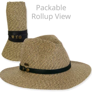 Women's Black, Paperbraid Safari, Brim 2.5" | Sun N Sand | HH3330 B