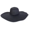 Women's Black, Paperbraid XL Floppy, Brim 6.75" | Sun N Sand | HH3185 B