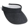 Women's Black, Polyester Visor, Brim 3.5" | Sun N Sand | HH3404 C