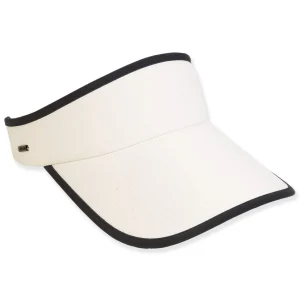 Women's Black, Polyester Visor, Brim 4" | Sun N Sand | HH3312 B