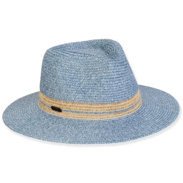 Women's Blue, Paperbraid Safari, Brim 3" | Sun N Sand | HH3263 B
