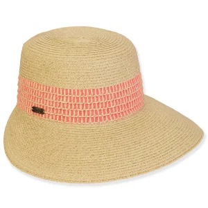 Women's Coral, Paperbraid Backless, Brim 4" | Sun N Sand | HH3242 A
