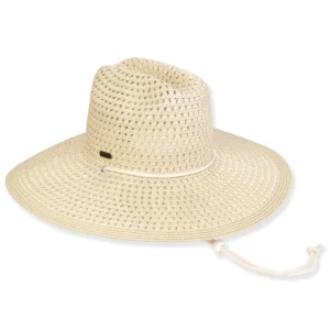 Women's Ecru, 65% Paper/35% Polyester Western, Brim 4" | Sun N Sand | HH3307 A