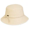 Women's Ecru, Paper Straw Bucket, Brim 2.75" | Sun N Sand | HH3375 A
