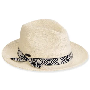 Women's Ecru, Paper Straw Fedora, Brim 2.25" | Sun N Sand | HH3285