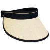 Women's Ecru, Paper Straw/Chinlon Visor, Brim 4.75" | Sun N Sand | HH3151 C