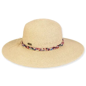 Women's Ecru, Paperbraid Floppy, Brim 4" | Sun N Sand | HH3208 B