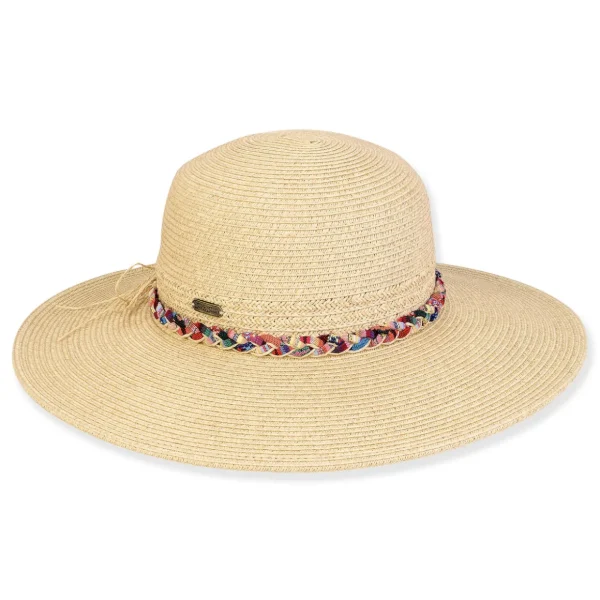 Women's Ecru, Paperbraid Floppy, Brim 4" | Sun N Sand | HH3208 B