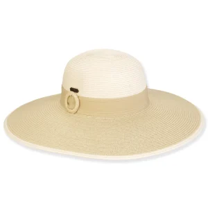 Women's Ecru, Paperbraid Floppy, Brim 4.5" | Sun N Sand | HH3184 A