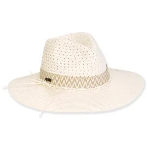 Women's Ecru, Paperbraid Safari, Brim 3" | Sun N Sand | HH3256