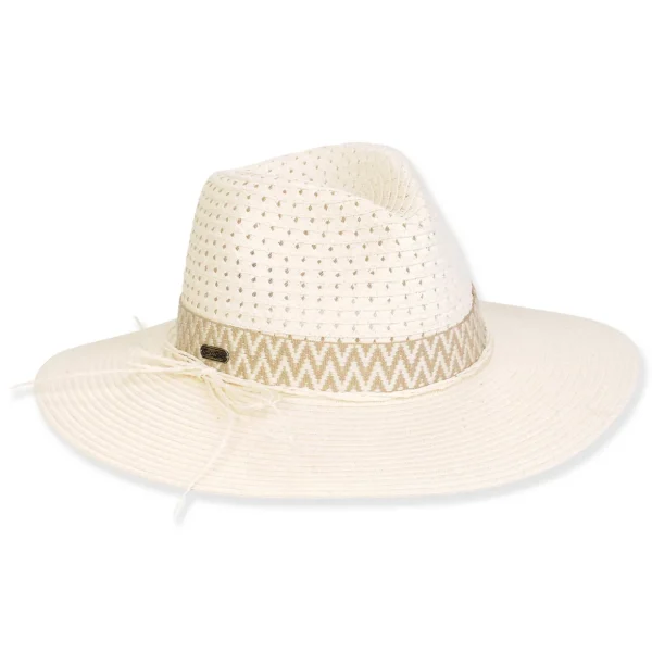 Women's Ecru, Paperbraid Safari, Brim 3" | Sun N Sand | HH3256