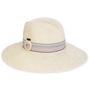 Women's Ecru, Paperbraid Safari, Brim 4" | Sun N Sand | HH3248 A