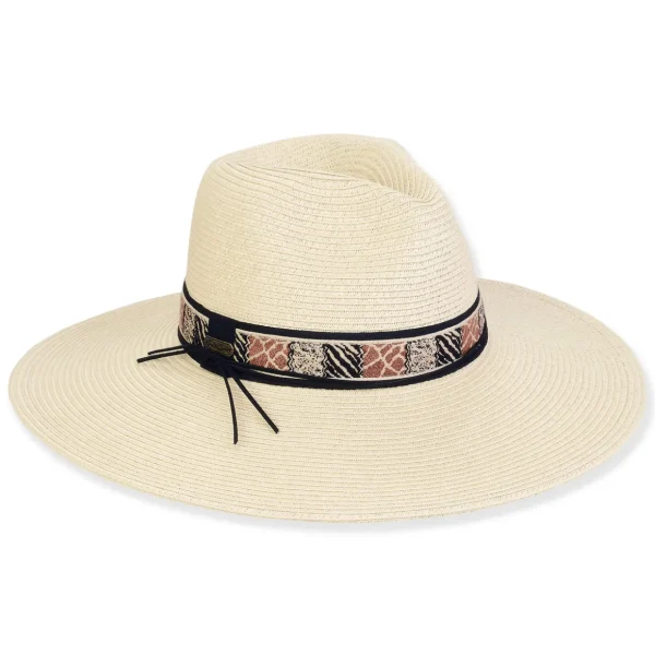 Women's Ecru, Paperbraid Safari, Brim 4" | Sun N Sand | HH3308 A