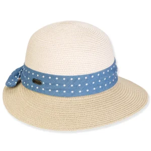 Women's Ecru, Paperbraid Tapered, Brim 2.5"-1.75" | Sun N Sand | HH3309 A