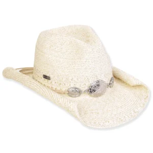 Women's Ecru, Paperbraid Western, Brim 3.5" | Sun N Sand | HH3288