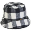 Women's Fashion Fabric Plaid Plush Lining Bucket | AD1492